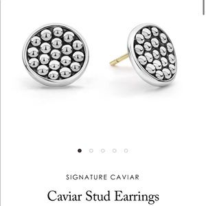 LAGOS Signature Caviar Stud Earrings Silver